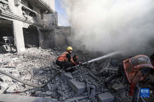 加沙地带遭受轰炸后的废墟