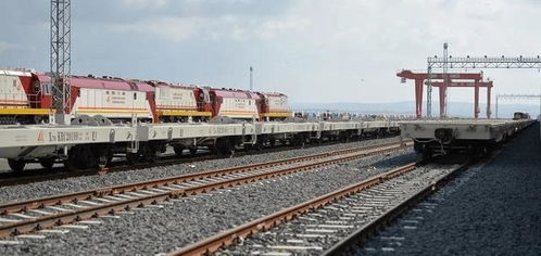 中亚地区铁路建设现场