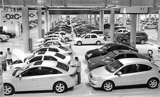 图片内容：二手车交易市场内景图