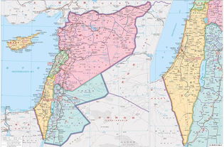 中东地图标注伊朗以色列地理位置