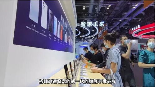 外国展商向观众介绍图书