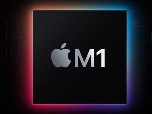 M1 芯片与苹果 Logo 合成图