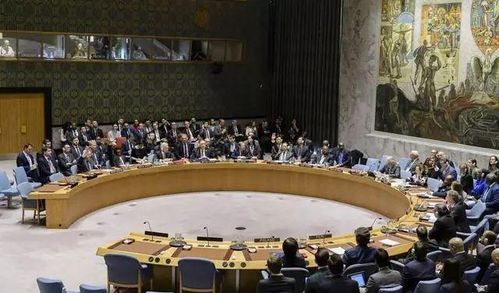 联合国安理会会议现场讨论中东局势