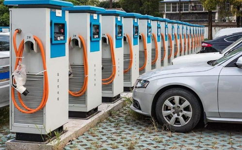 新能源汽车充电桩与碳化硅模块示意图