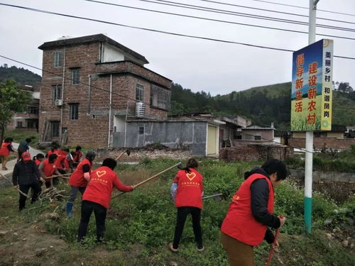 志愿者在怀集县帮助清理废墟和分发物资