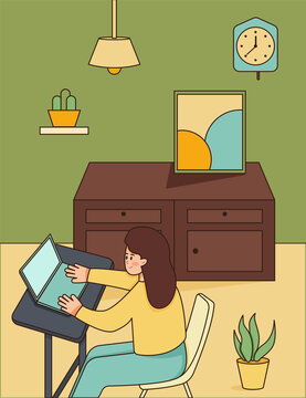 医生与患者对话的插画