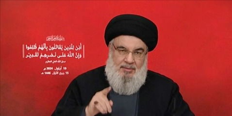 黎巴嫩真主党发言人讲话现场