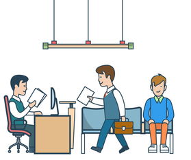 自信的年轻人准备面试