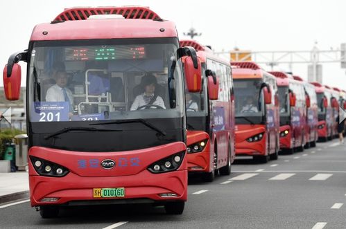 球迷乘坐大巴前往体育场