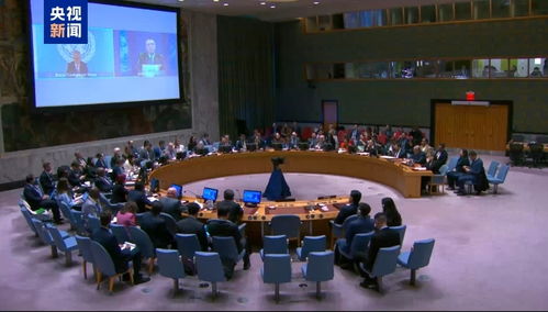 联合国安理会讨论中东局势会议现场