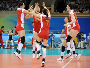 女排队员击掌庆祝