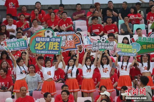 球迷为常州队加油助威