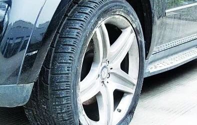 草原上的轮胎痕迹