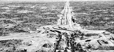 中亚天然气管道施工现场