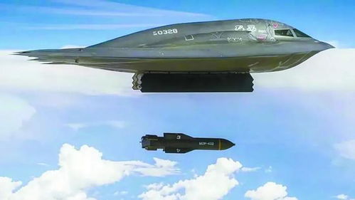 美军B-2轰炸机投掷钻地炸弹瞬间