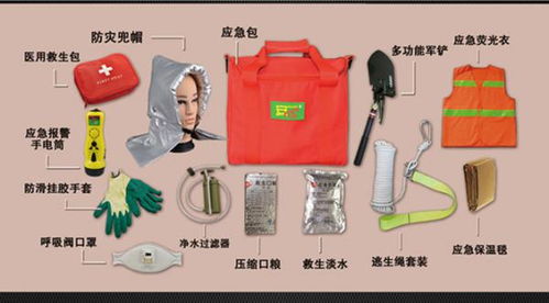 家庭地震应急包实物图