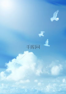 和平鸽飞翔在蓝天上的图片