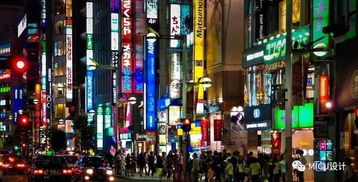 东京街头繁忙的交通与霓虹灯夜景