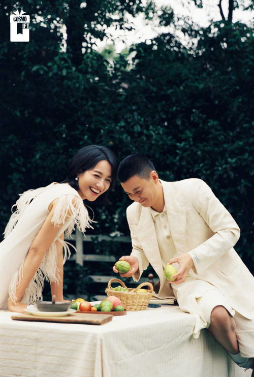 朱丹与丈夫周一围甜蜜互动照片