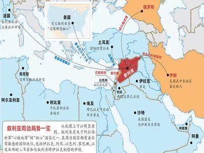世界地图标注中东主要航线变化路线图