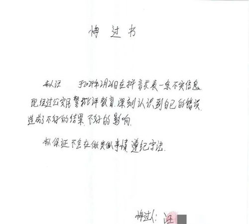 汪某某面对镜头忏悔的画面