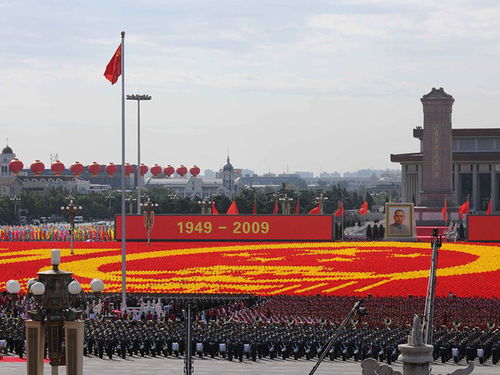 天安门广场盛大阅兵现场