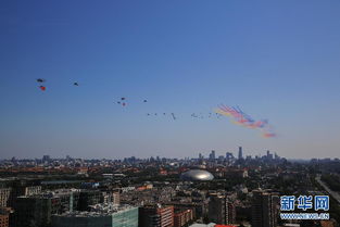 空中梯队飞越天安门广场