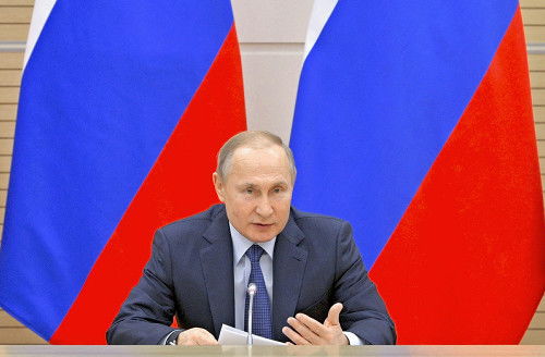 普京在会议上发言