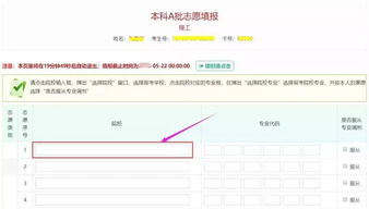 高考志愿填报模拟界面截图