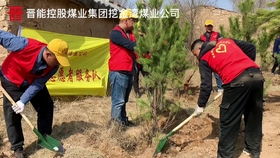 一群人植树造林，象征绿色未来