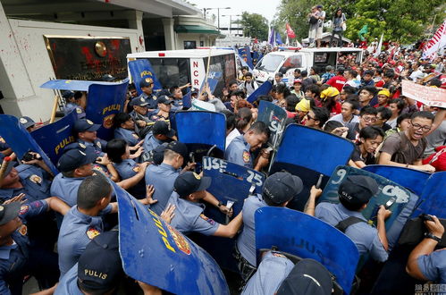 菲律宾民众抗议活动现场