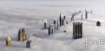 迪拜天际线与华为LOGO结合概念图