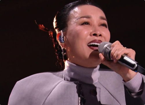 那英在《歌手2025》舞台上的深情演唱画面