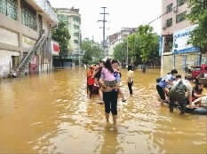 榕江街道积水退去