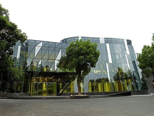 夜晚的上海当代艺术馆内景