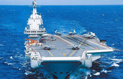 山东舰停靠港口俯瞰图