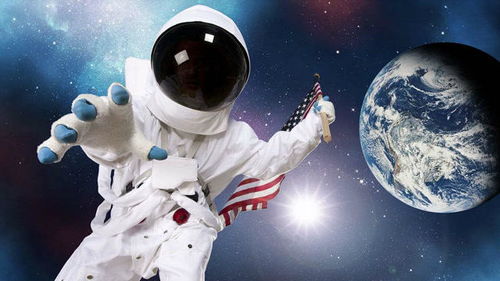 航天员在太空工作场景模拟图