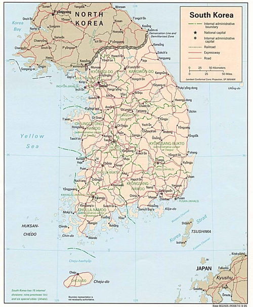 韩国地图