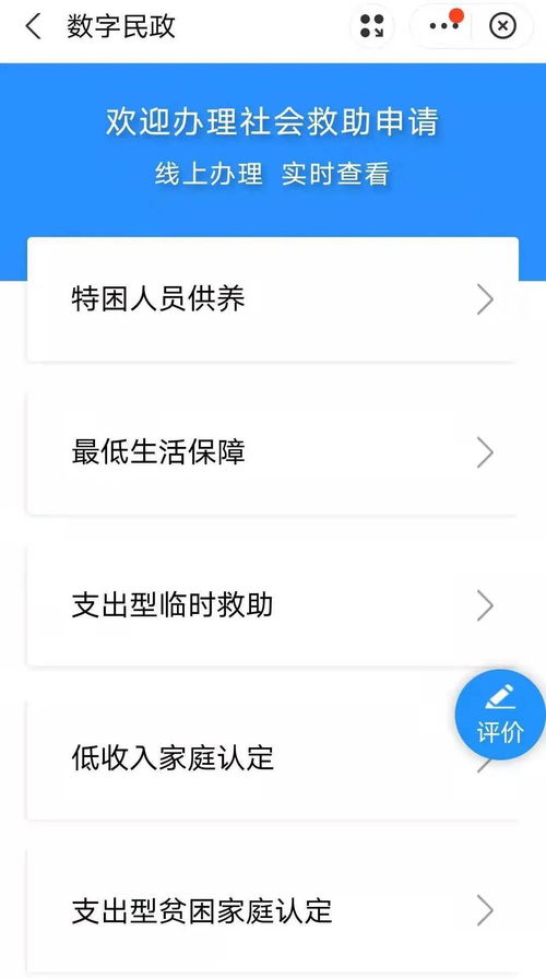 社会救助申请表单