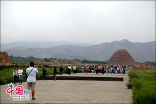 游客参观西夏陵