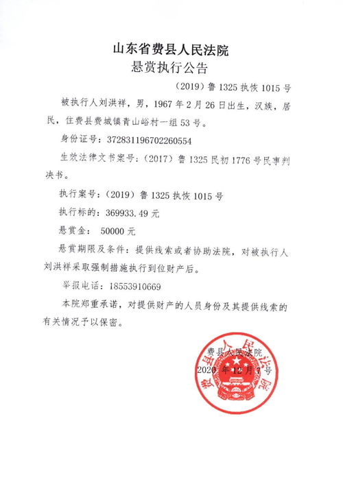 多个法院悬赏公告拼图