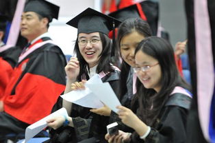 毕业典礼上笑容灿烂的学生