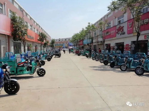 电动自行车专业市场的街道景象