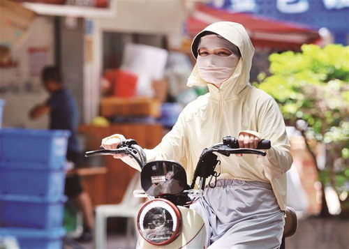 穿着防晒装备出行