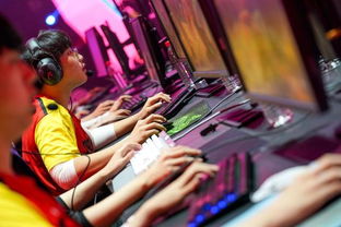 电竞选手激烈比赛场景