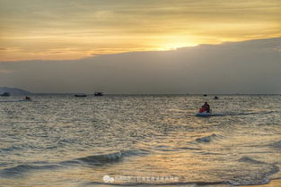 夕阳下的海景