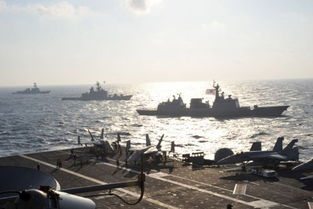 美日韩军演画面