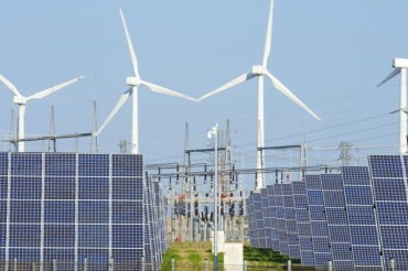 水电站与周边风光互补示意