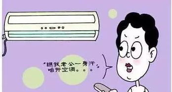 人在家中吹空调乘凉