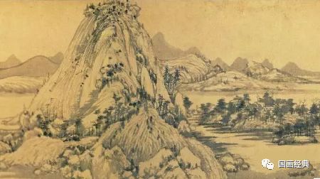 山居纳凉图轴局部